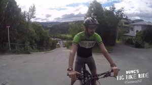 Cycling up Baldwin Street, Dunedin - steepest street in the world!