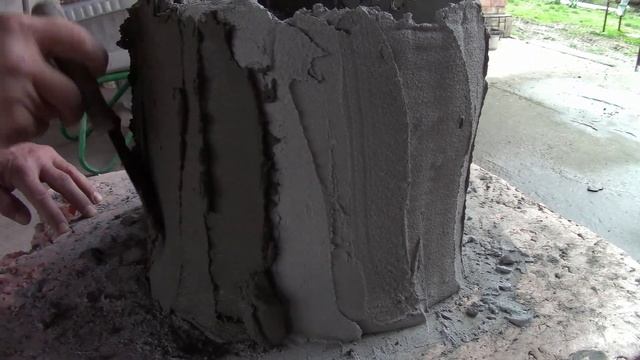Подробное видео садовая скульптура для вашего сада ПЕНЬ ИЗ БЕТОНА!