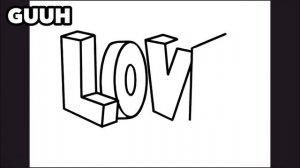 HOW TO DRAW LOVE IN 3D