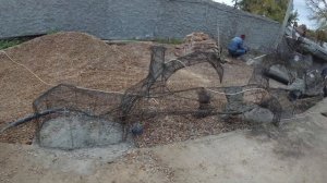 как  сделать  каркасы  для  лавочек  на  даче  обмазка  раствором  черновая. мастер  класс