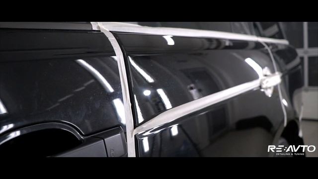 Полировка чёрного автомобиля Range Rover  - до и после, зачем нужна полировка кузова авто - Киев