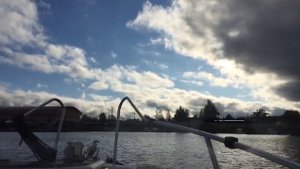 Поход на катере Поморъ. На траверзе Кимры