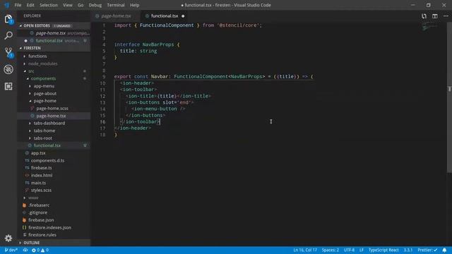 3.4 Building applications with Stenciljs/Ionic and Firebase - Navbar (functional components) смотреть онлайн