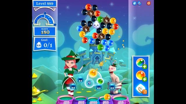 Bubble Witch Saga 2 level 889 NO BOOSTERS смотреть онлайн