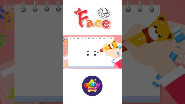 Kids vocabulary - Face - Learn English for kids - English educational video #shorts