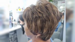 Highlighting for short hair, toning, styling. Мелирование на короткий волос, тонирование, укладка.
