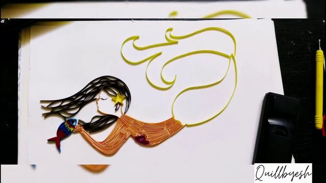 Paper quilling art to make a mermaid by Quill By Esh смотреть онлайн