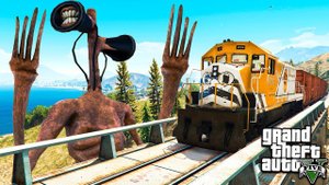 СМОЖЕТ ЛИ СИРЕНОГОЛОВЫЙ ОСТАНОВИТЬ ПОЕЗД В ГТА 5 МОДЫ! SIREN HEAD SCP ОБЗОР МОДА В GTA 5! ВИДЕО MODS