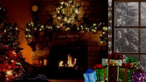 Глубокий сон в уютной зимней атмосфере - камин, звуки метели, снегопад и звук ветра