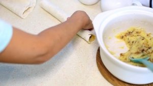Они просто улет! Рулетики из Лаваша с картошкой и грибами.