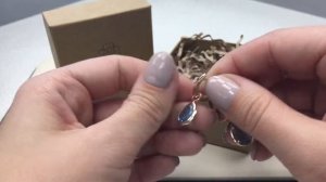 Серьги 583 из красного золота 585 пробы с топазами swiss