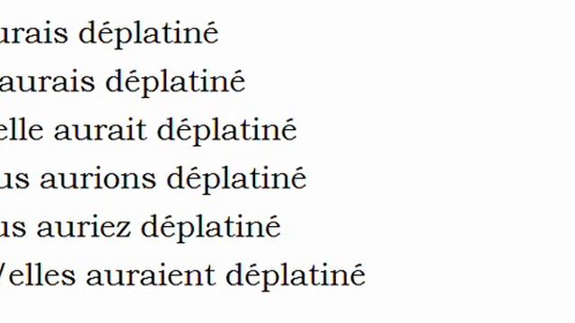 Изучение французского языка = Спряжение глаголов = Déplatiner смотреть онлайн