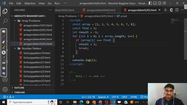 Competitive Coding in JavaScript. Find number from a array. (45)