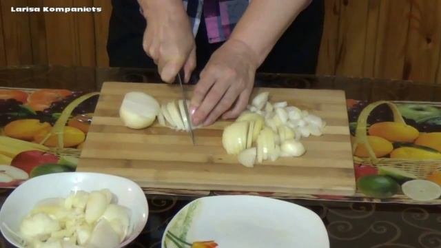 Котлеты с жареным луком из полуфабрикатов