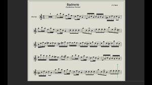 Bach - Badinerie (Sheet Music for Saxophone Alto) Cmoll version