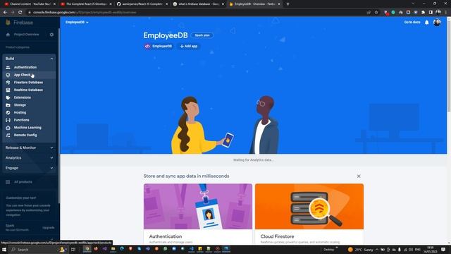 Create Firebase Database and use in React JS | React JS Tutorial (full course) - #49