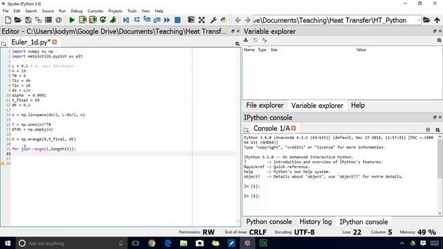 Solving the Heat Diffusion Equation (1D PDE) in Python смотреть онлайн