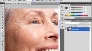 Удаление морщин в Photoshop
