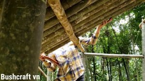 BAMBOO HOUSE:  How To Build Bamboo House 2021 | Bushcraft vn - Ep.39