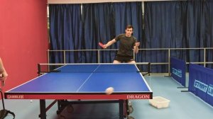 Топс слева в прямую после маятника. Настольный теннис