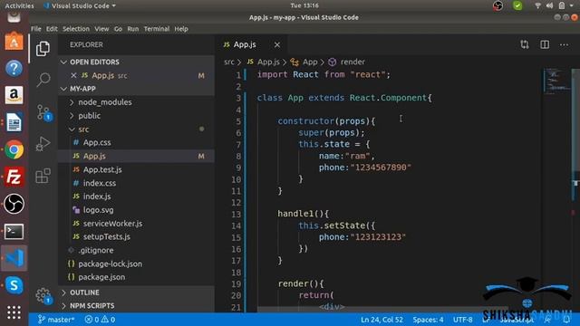 State and Event Handling in React JS in hindi