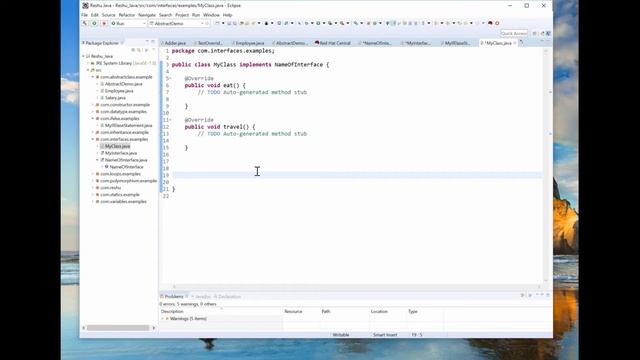 Interface in Java with Example || Multiple Inheritance in Java using Interface (Hindi)
