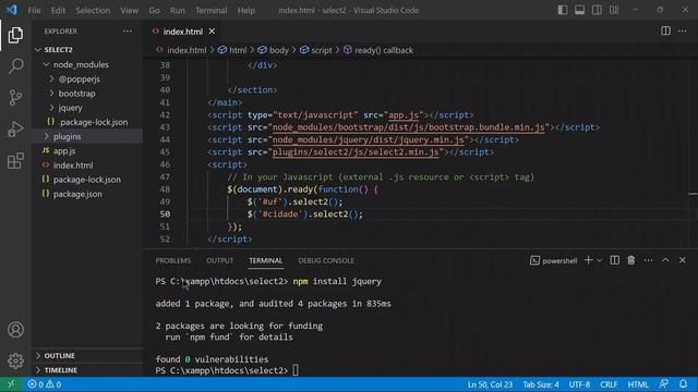 Criando malha geográfica de cidades com Bootstrap, Select2 e integração com a API do IBGE смотреть онлайн