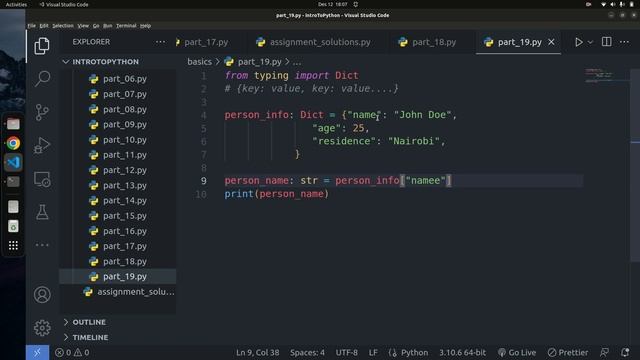 Python  Dictionaries | Working with key-value pairs | Python Tutorial - Python Full Course 2023
