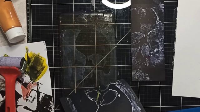 гелевая пластина своими руками / миксмедийные эксперименты #mixmedia #scrapbooking смотреть онлайн