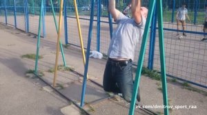 медленные отжимания, подтягивания обратным и прямым хватом / 29.06.2016 / статодинамика