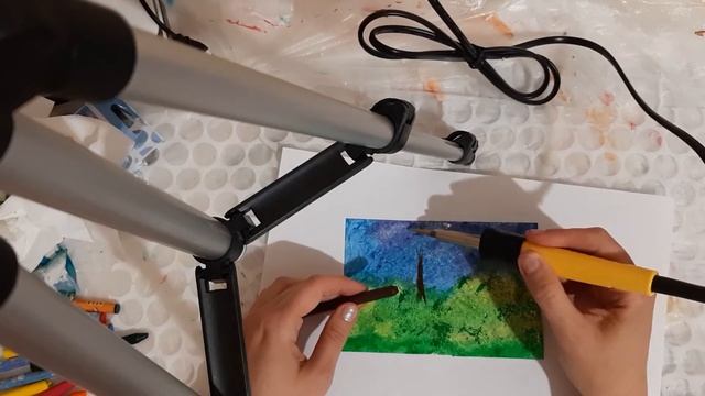 Энкаустика. Рисуем природу. Живопись воском. Урок рисования. Творчество, креатив. Обзор Poly смотреть онлайн