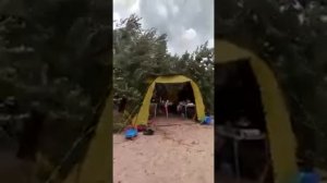 Ураган в Крыму! Шатры и палатки Maverick в сильный ветер. Fortuna 300 и Comfort.