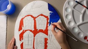 ❄️? Рисую новогодний домик акрилом. Таймлапс. ❄️?I draw a New Year's house with acrylics. Timelapse