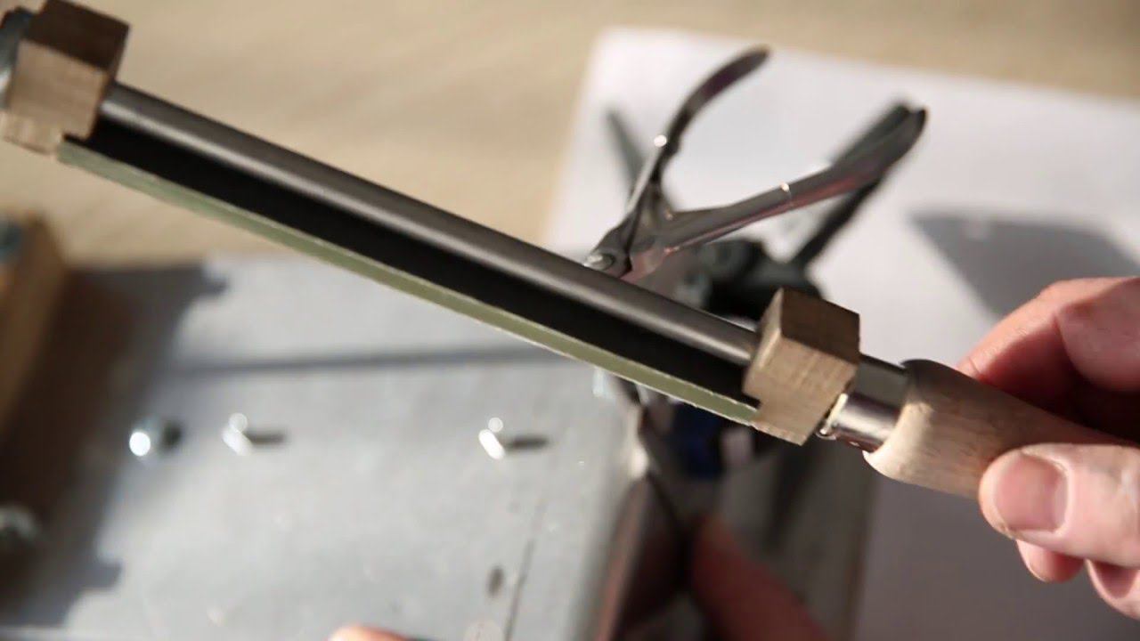 Шлифовка щёчек маникюрных кусачек на точилке для ножей Амелина ТДНА-16-05