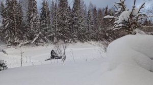 Мототолкач Ураган в зимнем лесу. Необыкновенная красота.