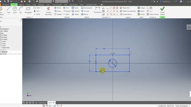 #3. Створення ескізів, накладання геометричних та розмірних залежностей в Autodesk Inventor смотреть онлайн