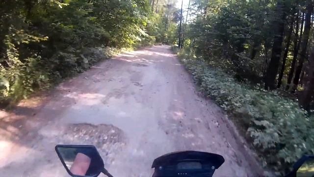 поездка на понтонный мост . motoland gs250