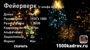 Фейерверк с альфа каналом 2024