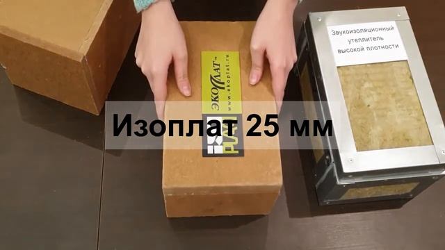 Сравнение материалов на подавления звука Изоплат и Миниральная Вата.