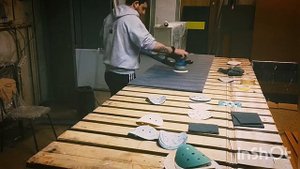 Шлифовка и полировка искусственного камня для столешницы.