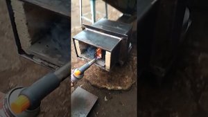 Пеллетная горелка 50 квт в шамотном керпиче часть1