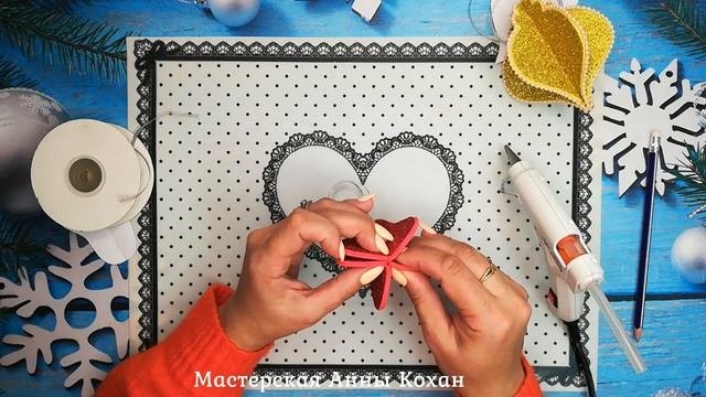 DIY?САМЫЕ ПРОСТЫЕ ИГРУШКИ НА ЕЛКУ из  фоамирана за 5 МИНУТ!?Новогодние украшения
