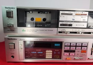 2 Стереоприемник Technics-кварцевый синтезатор SA-450 и кассетная дека DBX RS-B48R-ЯПОНИЯ-1984-ГОД