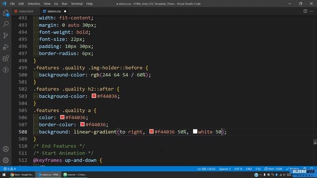 [Arabic] HTML & CSS Template Three 2021 - #15 - Features Section Part 3
