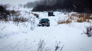 Зимний оффроуд Нивы, УАЗ и Джип Вранглер. Суровое зимнее бездорожье 2019 Воздремо