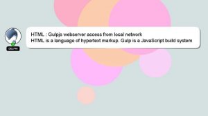 HTML : Gulpjs webserver access from local network