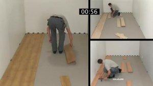 Укладка ламината. Преимущество 5G замков по скорости укладки мастера.