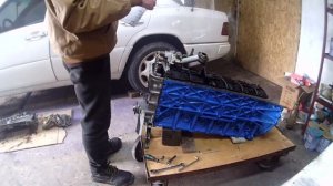 сборка ДВС М104.992 3,2 л установка крышки грм, поддона #1