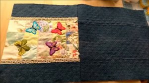 Сумочка джинсовая с бабочками. Небольшой МК.