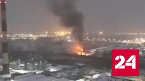 МЧС показало кадры с места крупного пожара в Санкт-Петербурге - Россия 24 